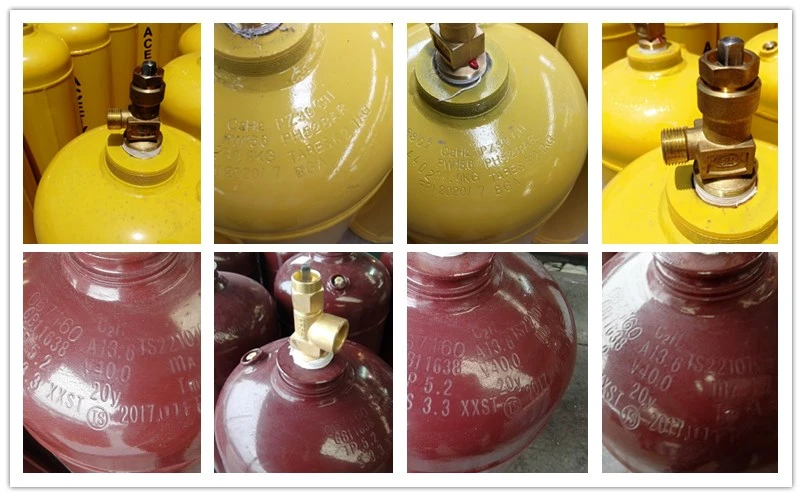 Tped Approved Seamless Steel 6L Acetylene Gas Cylinders